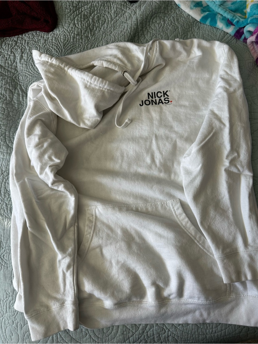 Nick Jonas White Pullover Hoodie - Men's Casual Sweatshirt